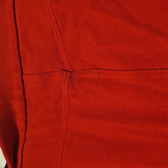 $5 add to bundle SAAC MIZRAHI red pull on skinny leg pants size XS - Picture 4 of 7
